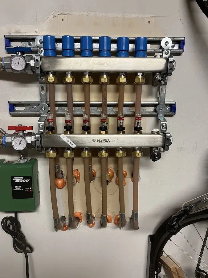 Plumber performing Gas Line Installation at a residential property in Weston